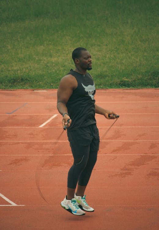 a man jumping rope
