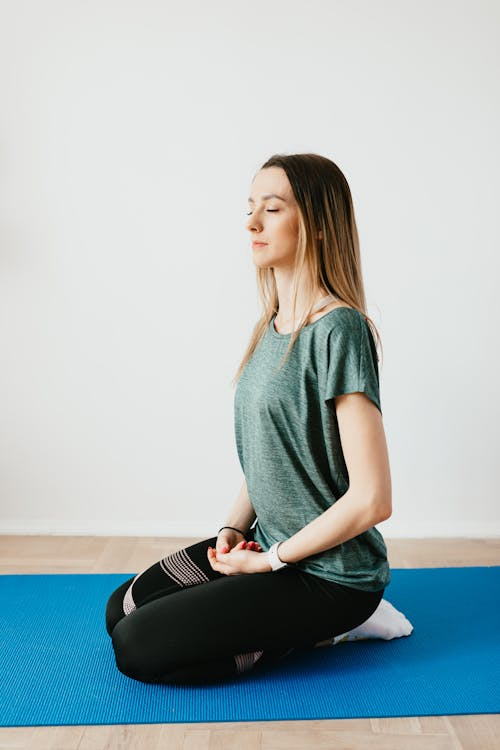 An image of a woman doing meditation