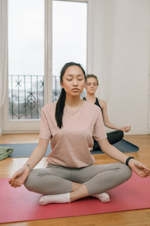 An image of a woman doing yoga