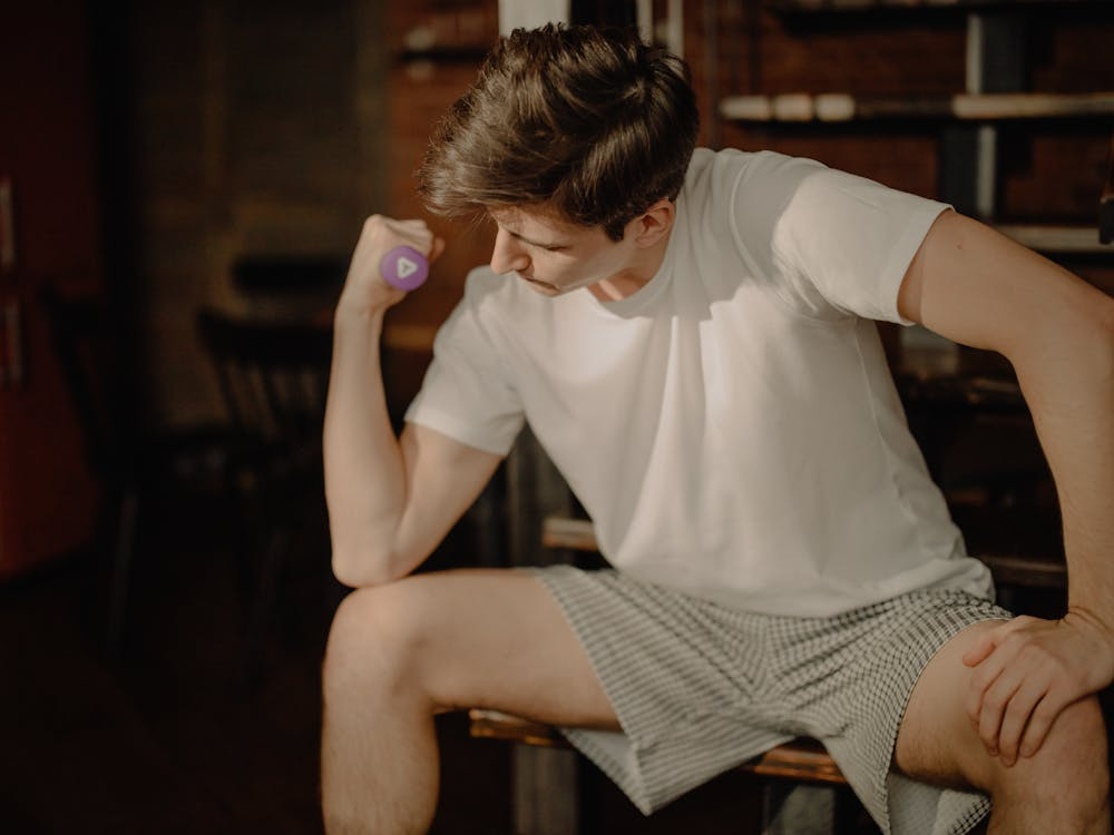 An image of a man exercising