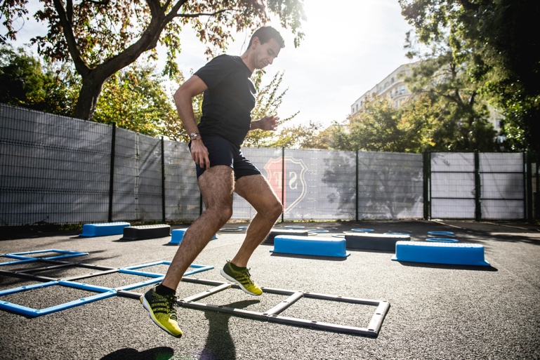 Individual exercising with enhanced recovery and performance from peptide therapy