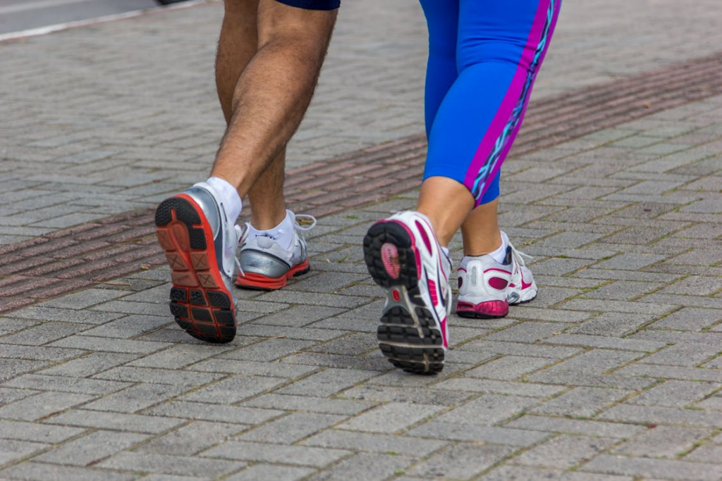 An image of people walking