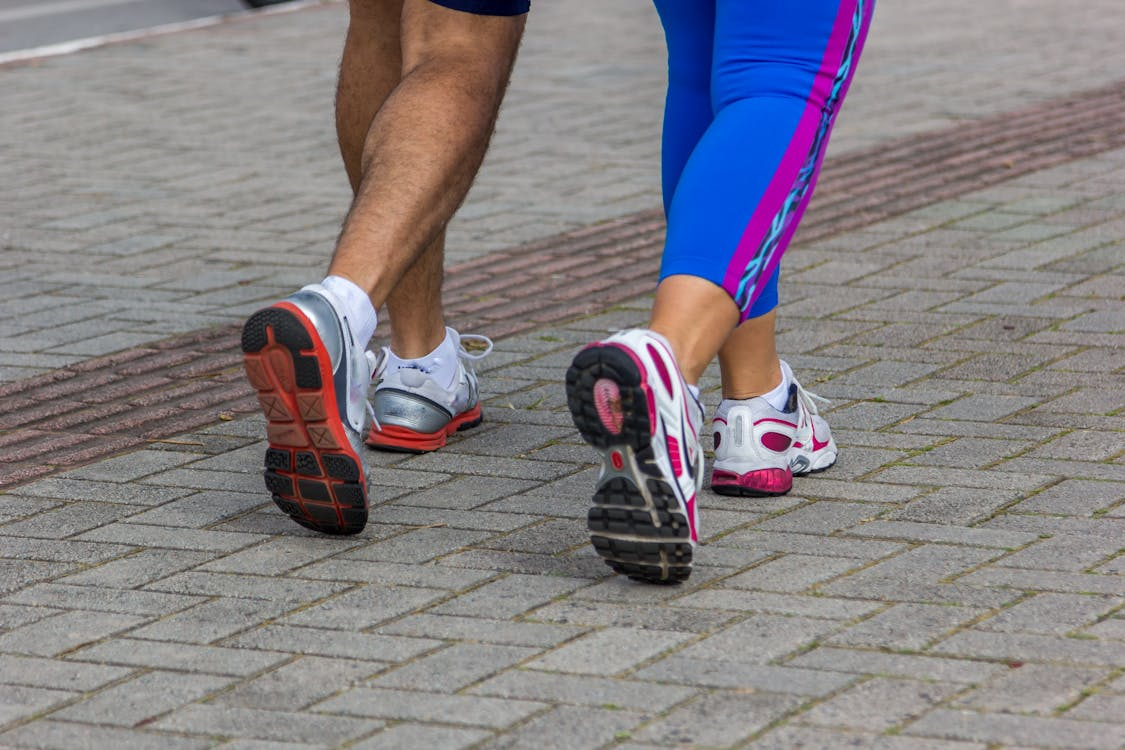 An image of people walking