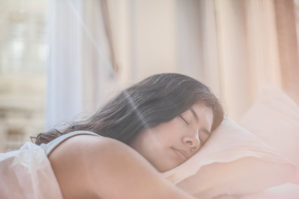 An image of a sleeping woman