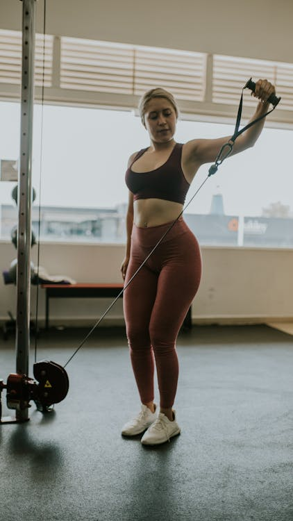 An image of a woman exercising
